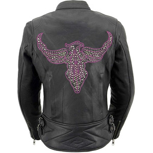 Veste en cuir embossé pour femmes SAMROZ SPORTS - Product Image 3