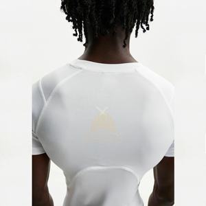 Venta al por mayor 100% poliéster personalizado correr ropa deportiva compresión gimnasio hombres Fitness Camisetas cuello redondo compresión correr camiseta - Product Image 3