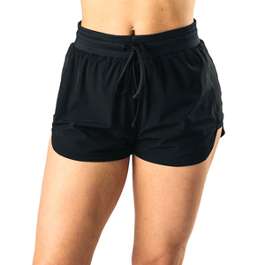 Shorts pour femmes, design à ourlet incurvé, tissu doux, tenue d'été, pour la marche quotidienne, le jogging, mouvements flexibles, vêtements légers - Product Image 5