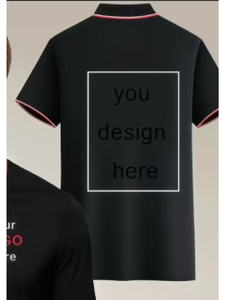 Men's Cotton Polo Shirt Short Sleeve Embroidered Logo Breathable Casual Knitted Solid Color Front Design - Product Image 3