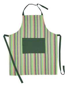 Delantal de Algodón a Rayas con Bolsillo Frontal y Cuello Ajustable, Unisex, para Uso en Restaurantes y Bares - Product Image 1