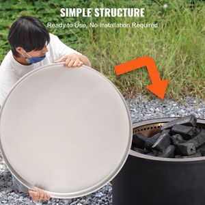 Copertura Portatile per Braciere in Acciaio Inossidabile da 20 Pollici con Apertura Facile e Schermo Antifiamma per Bruciare Legna all'Aperto - Product Image 5