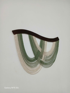 Tapiz de Macramé Bohemio para Pared, Diseño Geométrico Abstracto, Tema Natural, Decoración de Algodón para el Hogar, Arte para Sala de Estar, Pieza Única - Product Image 2