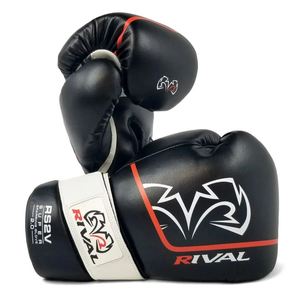 Gants de boxe professionnels en cuir Rival RS2V, fermeture à lacets, entraînement pour adultes, sparring, protection UV, respirants, marque personnalisée - Product Image 1