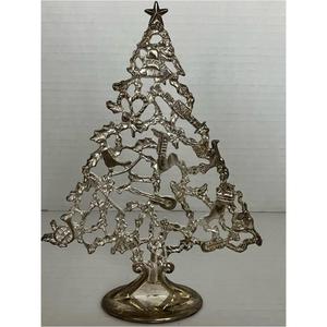 Árbol de Navidad Decorativo de Aluminio con 3 Portavelas, Decoración Moderna para Sala de Estar, Árbol de Navidad de Mesa, Decoración para el Hogar - Product Image 6