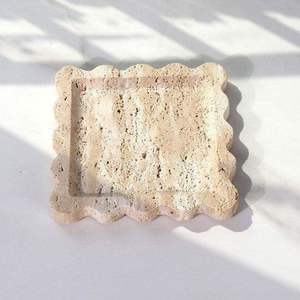 Elegant Rectangular Stone <b>Tray</b> with Smooth Surface for Bathroom Vanity Luxury Decorative <b>Tray</b> <b>Perfume</b> Jewelry Coffee Table Decor - Product Image 3