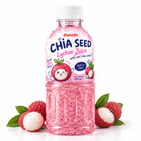 Chia Zaad Lychee Sap Fruitdrank met Echte Chia Zaden Vezelrijk 320 ml Geflesseerd Drankje