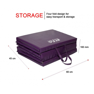 Tapis de gymnastique pliable Stag iconic 3m, en cuir PU absorbant les chocs, coussin d'entraînement portable et pliable pour la maison et la salle de sport - Product Image 3