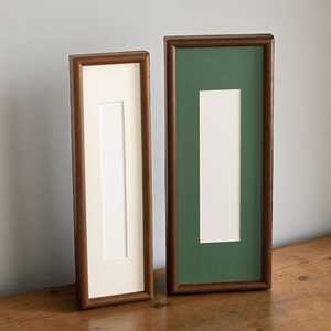 Photobooth <b>Frame</b> for Photo Strip Prints: Elongated Solid <b>Wood</b> <b>Picture</b> <b>Frame</b> with Coloured Mount, Ready to Hang for photoautomat - Product Image 3