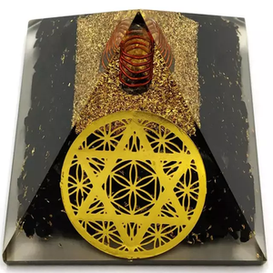 Pirámide curativa de orgona de ágata de alta calidad, estilo religioso, orgonita de cristal, pirámide de energía, piedras preciosas, venta al por mayor, orgona Reiki - Product Image 5