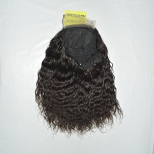 Cheveux naturels vierges non traités de temple indien Premium HD pour perruque en dentelle, extensions de cheveux humains bouclés, 100% cheveux naturels Fusion - Product Image 5