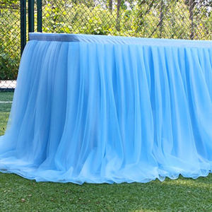 Falda de mesa de Spandex azul marino de lujo, diseño redondo Vintage para boda, fiesta, banquete, Hotel, uso, faldas de mesa redondas blancas - Product Image 1