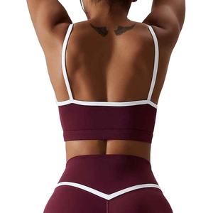 Vêtements de sport de haute qualité pour la salle de sport, la course à pied, le yoga, soutien-gorge de sport, débardeur court, shorts taille haute, tenues de sport pour femmes, ensemble de yoga - Product Image 2