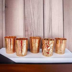 Gobelet portable moderne en cuivre martelé fait main, étanche, avec bouchon à vis, compatible lave-vaisselle et micro-ondes, pour la maison, les fêtes et l'hôtel - Product Image 6
