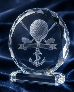 Factory Direct Custom Transparent Acrylic Laser <b>Engraved</b> Durable Golf <b>Trophy</b> Nautical Theme Sports Award for Business Gifts - Product Image 6