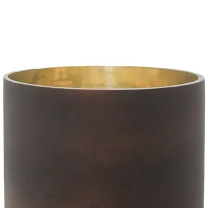 Jarrón de Bronce Contemporáneo para Mesa, Centro de Mesa Decorativo de Metal Hecho a Mano para Interiores de Hogares Modernos - Product Image 2