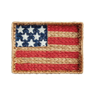 Cesta de Jacinto de Agua Pintada con la Bandera de EE. UU., Cesta de Almacenamiento Grande para Decoración del 4 de Julio, Venta al por Mayor desde Vietnam - Product Image 5