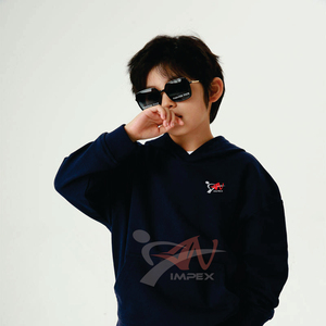 Sudadera Deportiva Infantil Personalizada al por Mayor, de Color Sólido, 330 g/m², para Niños y Niñas, de Algodón y Felpa - Product Image 3