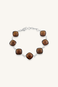 Pulsera de Cuarzo Miel en Plata de Ley 92.5 KLSB-20446 - Product Image 2