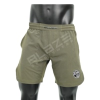 Blaze Fight Wear Fabricant Short de musculation respirant 2 en 1 avec poche intérieure Short de course pour homme