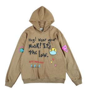 Sudadera con capucha de lana de algodón Unisex de alta calidad, diseño de serigrafía pesado de gran tamaño, sudadera personalizada para hombres y mujeres - Product Image 6