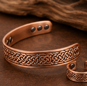 Pulsera Magnética de Cobre Puro con Tejido Infinito Artesanal, Joyería Metálica de Diseño Exquisito, Regalo Promocional Novedoso - Product Image 6
