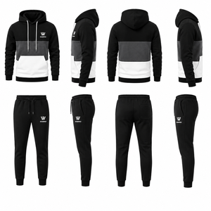 2026 New Design <b>Boys</b> Heavyweight Tracksuit Custom Logo Silk Screen Printed Two Piece Jacket Pants Set Breathable Athletic - Product Image 5