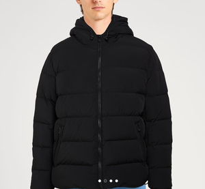 Vestes matelassées d'hiver pour hommes de qualité supérieure, 100% coton, vêtements décontractés, respirantes, coupe régulière - Product Image 1