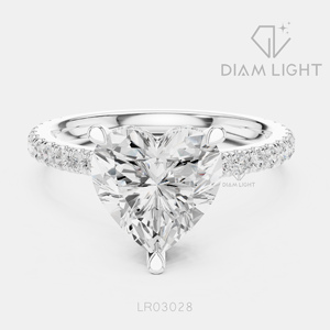2.55CT Heart Cut Lab Grown Diamond <b>Ring</b> in 14K White Gold with IGI Certified F+ Color VS+ Clarity Elegant Engagement <b>Ring</b> Gift - Product Image 1