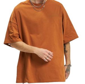 Camiseta de Algodón de Primera Calidad para Hombre, Talla Grande, Transpirable, con Logotipo Personalizado, Color Estampado, Manga Corta, Verano, Tejido de Punto Sólido - Product Image 2