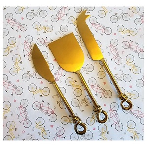 Direct Factory Selling Stainless Steel <b>Cheese</b> <b>Knife</b> <b>Set</b> With Brass Handle <b>Cheese</b> Tools Serving Fork Heart <b>Knife</b> Spatulas Cutlery - Product Image 6