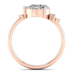 Bague de fiançailles REYES en or massif 14 carats avec diamant CVD de 2 carats, design original, élégant cadeau de mariage, bijoux - Product Image 4