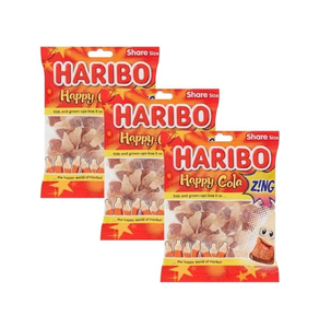 Bonbons gélifiés Haribo Happy Cola originaux 100g - Bonbons à la saveur de cola moelleux pour les distributeurs et revendeurs mondiaux - Product Image 1