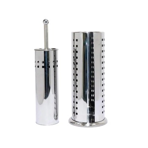 Accessoires élégants de salle de bains de support de brosse de toilette d'acier inoxydable pour la tasse en métal d'utilisation de nettoyage de commode - Product Image 1
