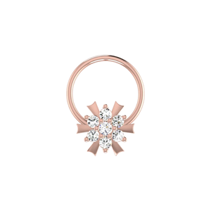 AJRETAIL - Piercing de Nariz con Diamante Natural de 0.07 Quilates, Corte Brillante Redondo en Oro de 14K, Estilo Étnico para Mujer, Color HI, Claridad VS-SI - Product Image 2