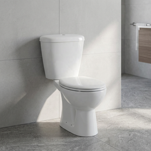 ชุดสุขภัณฑ์ห้องน้ำแบบ Washdown EWC เซรามิกคุณภาพสูง โถสุขภัณฑ์แบบสองชิ้น พร้อมฝารองนั่งปิดแบบนุ่มนวล - Product Image 1