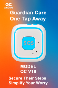 2025 QC V16 Mini Smartwatch GPS Tracker SOS Botón Alerta de caída Respuesta Llamada Monitor de voz para niños mayores WiFi LBS AGPS RDA8955 - Product Image 5