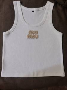 <b>White</b> Ribbed Baby Tank Top Beaded Flower Embroidery <b>Vest</b> Knit <b>Bodysuit</b> for Girls - Product Image 6