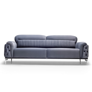 Elegant Chesterfield Sofa Sectional <b>Reclining</b> Classic Tufted Leather Luxury Vintage Living Room Furniture Comfortable Seating - Product Image 2