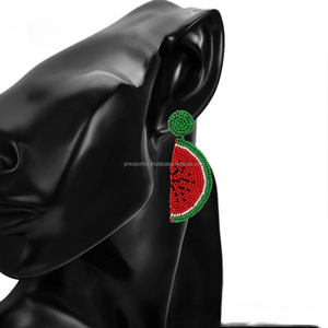 ต่างหูดีไซน์ใหม่สไตล์โบฮีเมียนลายดอกไม้ ทำมือประดับลูกปัด เหมาะเป็นของขวัญ - Product Image 6