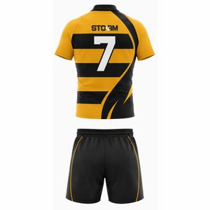Maillots de rugby imprimés numériquement en gros – Conception personnalisée gratuite – Tenues de rugby sur mesure pour hommes – Ensemble de football haute qualité à séchage rapide - Product Image 1