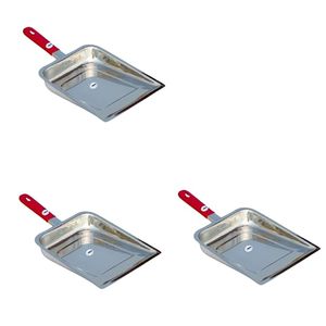 Recogedor de Polvo de Fibra No Tejida con Cabeza Rectangular |   Duradero y Ecológico para la Limpieza de Hojas de Plantas |   Cuchillo moderno con mango largo de acero inoxidable rojo - Product Image 1