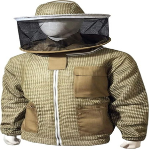 Veste d'apiculture ventilée avec voile, combinaison de protection respirante en maille 3 couches, capuche anti-piqûres, équipement d'apiculture, coutures soudées - Product Image 1