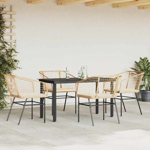 Conjunto de Muebles de Jardín de 5 Piezas en Ratán Sintético Marrón para Patio - Product Image 3