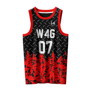 Customized Breathable Mesh Moisture Wicking High Quality Men's Sublimated Sleeveless Reversible Basketball Uniform Set - Product Image 2