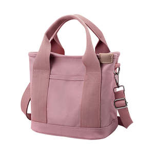 Sacs fourre-tout en toile et cuir personnalisés avec logo pour femmes, grands et petits, sacs à bandoulière simples et réutilisables pour le shopping - Product Image 1