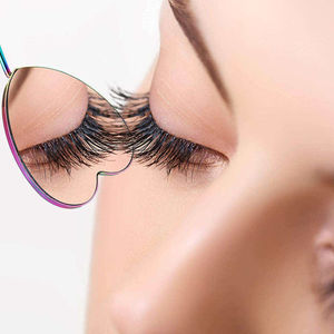 Miroir d'inspection mural simple face en acier inoxydable plaqué or pour artiste professionnel en extensions de cils - Product Image 3