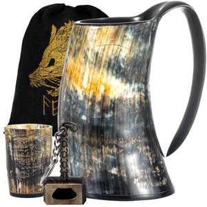 Tazas de cuerno ideales para eventos al aire libre, campamentos, fiestas y celebraciones rústicas organizadas por amantes de la historia en todo el mundo. - Product Image 2