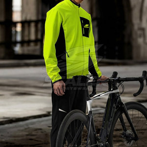 Best Price Customized Winter <b>Cycling</b> <b>Jacket</b> with Full Zip Design Long Sleeves Rear Pockets Quick Dry Spandex/Polyester for <b>Men</b> - Product Image 6
