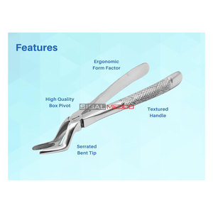 Pinzas de Extracción Dental Tipo Bayoneta Superior para Raíces # Pinzas de Extracción de Dientes de Acero Inoxidable 51, Instrumentos Dentales Quirúrgicos - Product Image 3